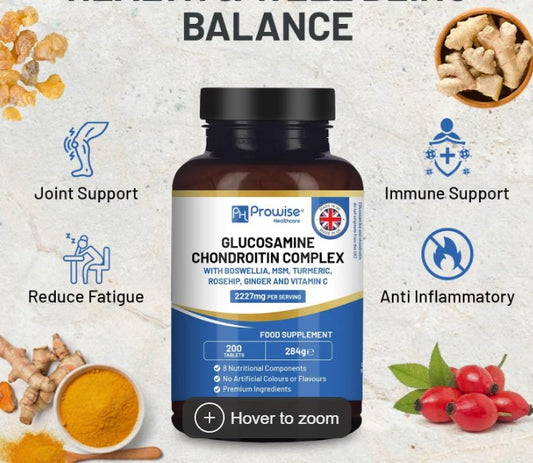 【拒絕生鏽】關節靈活守護 8合1 強效配方 葡萄糖胺與軟骨素複合物|含乳香薑黃強效抗炎|告別僵硬勞損、舒緩僵硬、軟骨健康