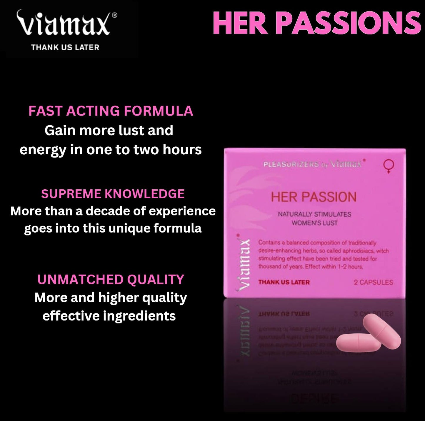 VIAMAX瑞典-女用激情瑪卡增慾提升敏感高潮丸