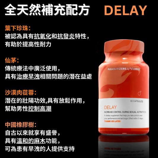 VIAMAX DELAY 瑞典-控時雄性激素保健延時膠囊60粒
